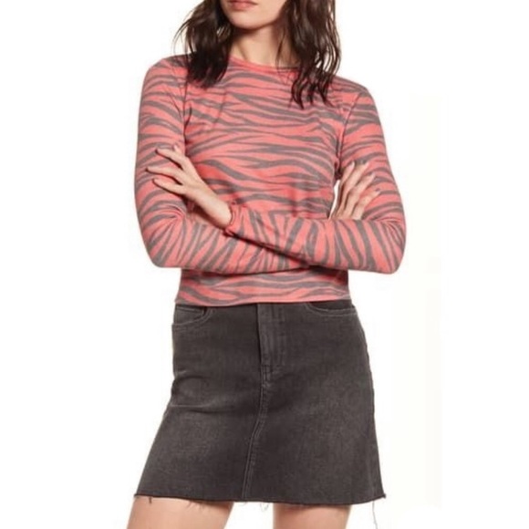 BP Nordstrom red tango zebra stripe cozy thermal top (NWOT) - Picture 9 of 9